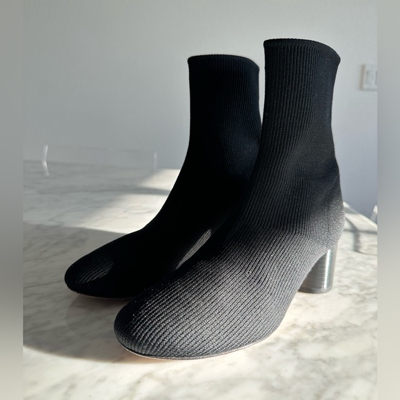 Vince Tasha Black Knit Boots - Picture 3 of 13